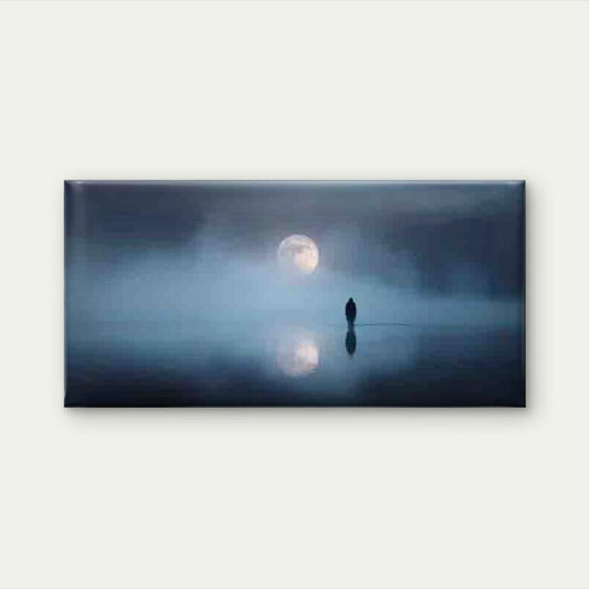 Calming Night Sea View Wall Art Canvas Office Home Room Framed 120x60cm