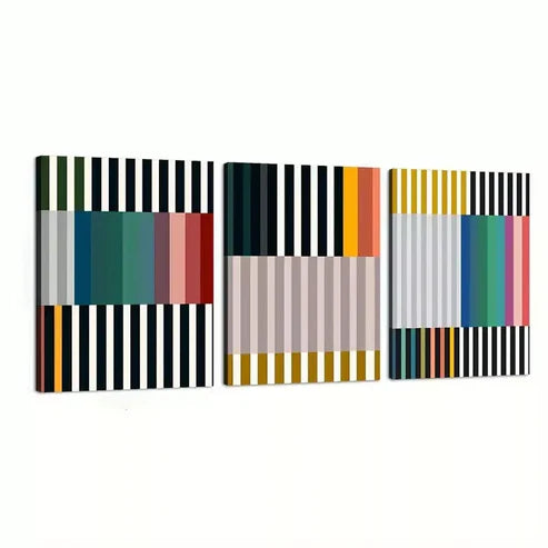 3pcs Modern & Art Deco Style Line Art Wall Art Canvas Unframed - High Quality Print 100% Australian Made Wall Canvas