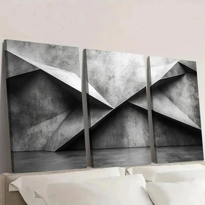 3pcs Elegant Black and White Design Wall Art Canvas Unframed - High Quality Print 100% Australian Made Wall Canvas - Bella Home Decor