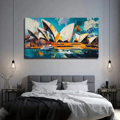 Sydney Opera Perfect Wall Art Canvas Office Home Room Framed 120x60cm