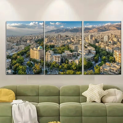 3pcs Tehran Iran Landscapes Metal Print Ready to Hang Art