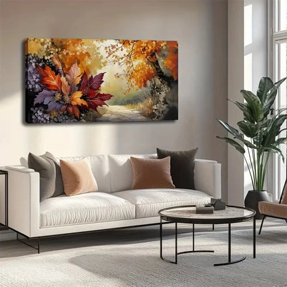 Golden Floral Bouquet Wall Art canvas office home room framed 120x60cm - Bella Home Decor
