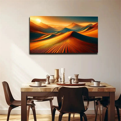 Spectacular Desert Sunset Deco Wall Art Canvas Office Home Room Framed 120x60cm