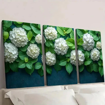3pcs Garden Lover Hydrangea M Wall Art Set Canvas Unframed - High Quality Print 100% Australian Made Wall Canvas