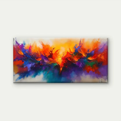 Rustic Style with Vivid Orange Wall Art Canvas Office Home Room Framed 120x60cm