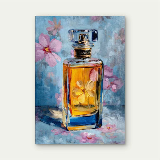 Romantic Elegant Perfume Bottle 60x90cm Metal Print Ready to Hang