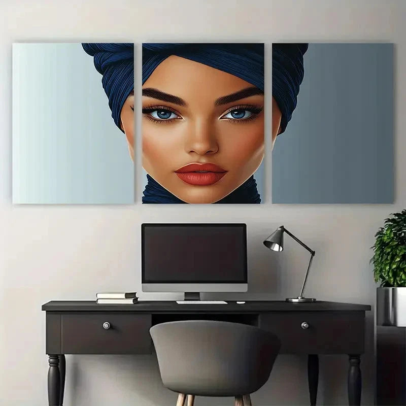 3pcs Beautiful Girl Boss Minimalist illustration Wall Art Set Canvas Framed 60x90cm - High Quality Print 100% Australian Made Wall Canvas Ready to Hang - Bella Home Decor