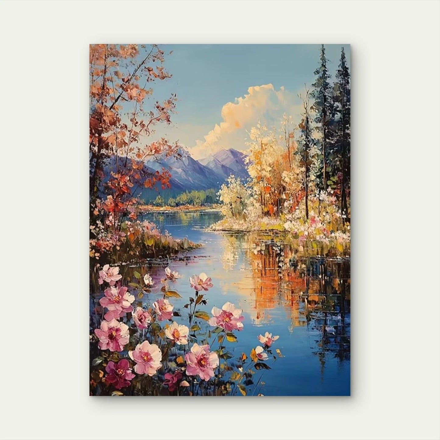 Serene Rainbow Over Calm River Metal Print Ready to Hang