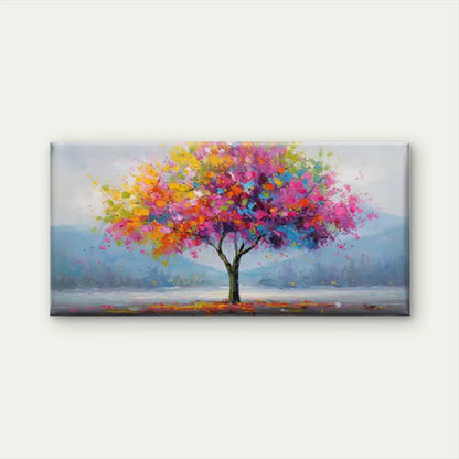 Colorful Abstract Landscape Wall Art Canvas Office Home Room Framed 120x60cm
