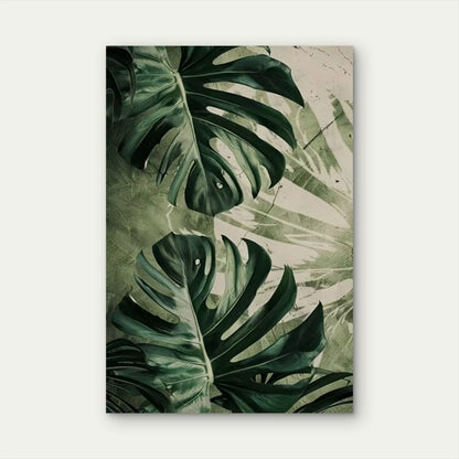Tropical Monstera Deliciosa Leaf  60x90cm Metal Print Ready to Hang
