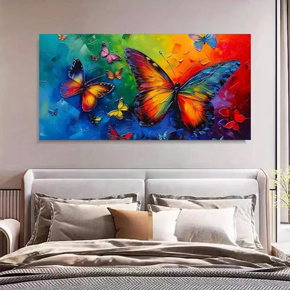 Floral Or Abstract Nordic Retro Wall Art Canvas Office Home Room Framed 120x60cm