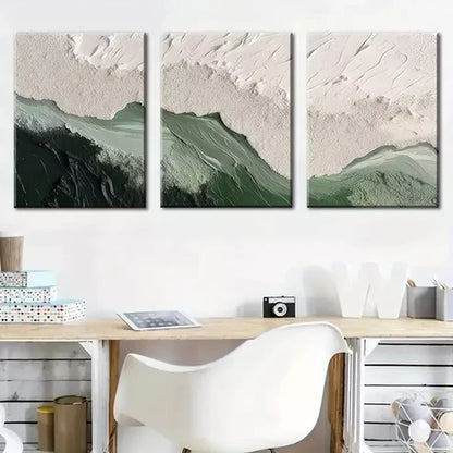 3pcs Ocean Aerial Abstract Oil Painting Wall Art Set Canvas Unframed - High Quality Print 100% Australian Made Wall Canvas