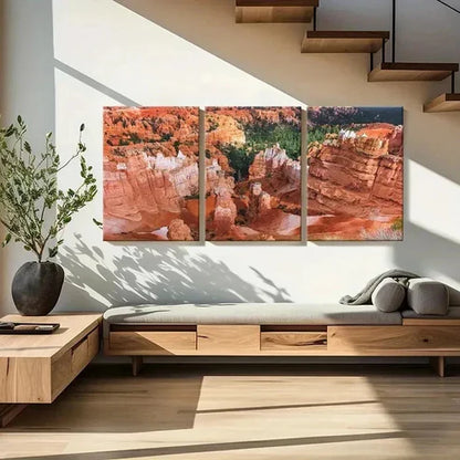 3pcs Mountain Landscape Prints with Sunlit Wall Art Canvas Unframed - High Quality Print 100% Australian Made Wall Canvas