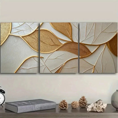 3pcs Painting Complex Geometric Pattern Metal Print Ready to Hang Art