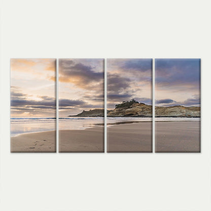 4pcs Coastal Sunset Beach Landscape Wall Art Canvas Framed 45x80cm - High Quality Print 100% Australian Made Wall Canvas Ready to Hang