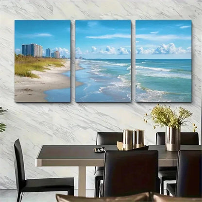 3pcs Myrtle Beach South Carolina Decor Perfect Wall Art Set Canvas Framed 50x70cm - High Quality Print 100% Australian Made Wall Canvas Ready to Hang