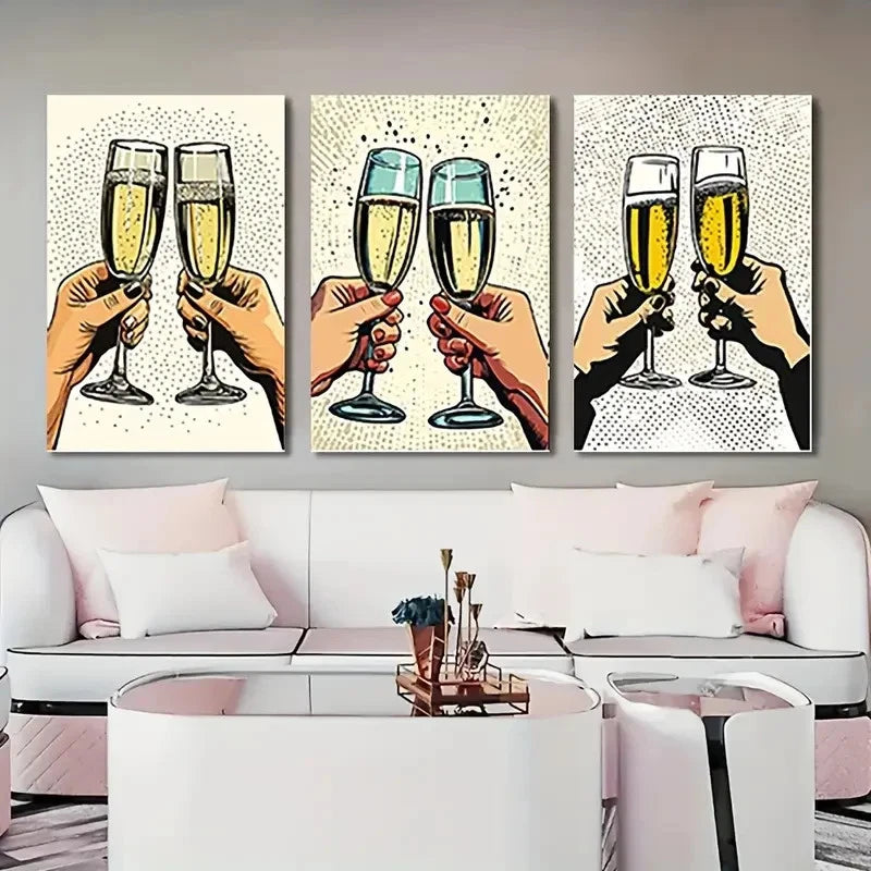 3pcs Retro Style Dorm Corridor  Wall Art Canvas Framed 40x60cm - High Quality Print 100% Australian Made Wall Canvas Ready to Hang - Bella Home Decor