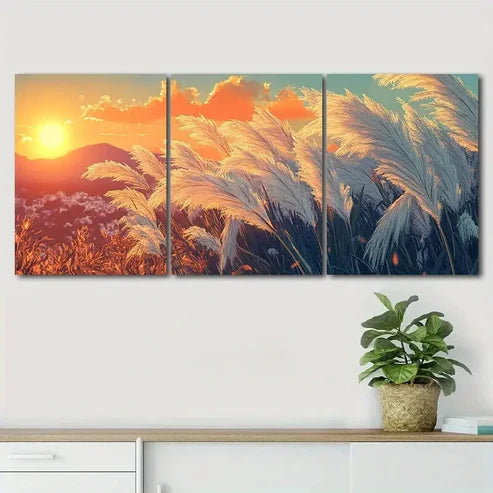 3pcs Sun Shine Nature Peaceful Calm Perfect Wall Art Canvas Unframed - High Quality Print 100% Australian Made Wall Canvas