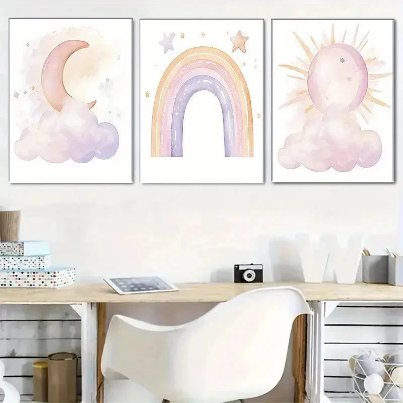 3pcs Essential for Cozy and Playful Spaces Metal Print Ready to Hang Art - Bella Home Decor