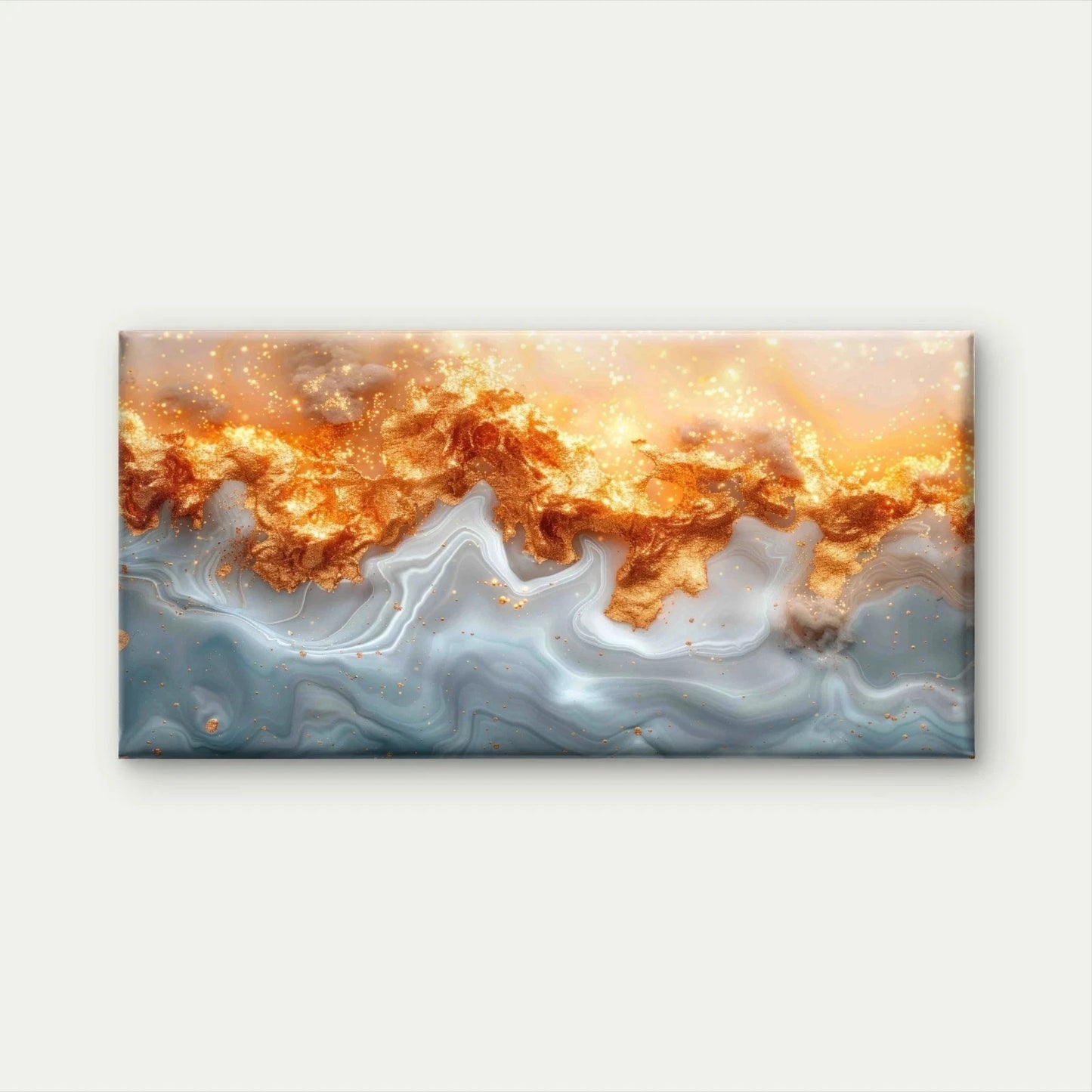 Abstract Marble Gold Texture Wall Art Canvas Office Home Room Framed 120x60cm