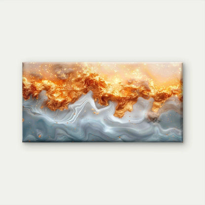 Abstract Marble Gold Texture Wall Art Canvas Office Home Room Framed 120x60cm