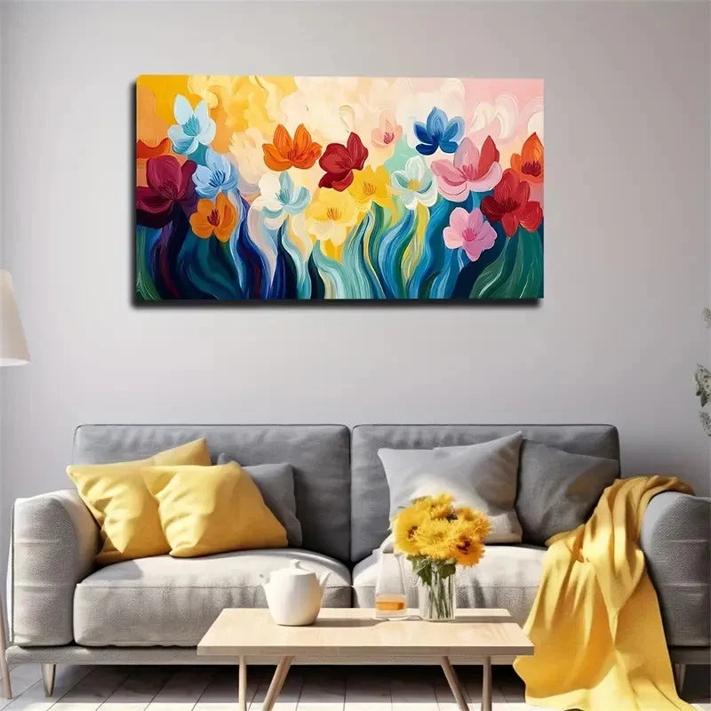Swaying Flowers Are Suitable Wall Art Canvas Office Home Room Framed 120x60cm