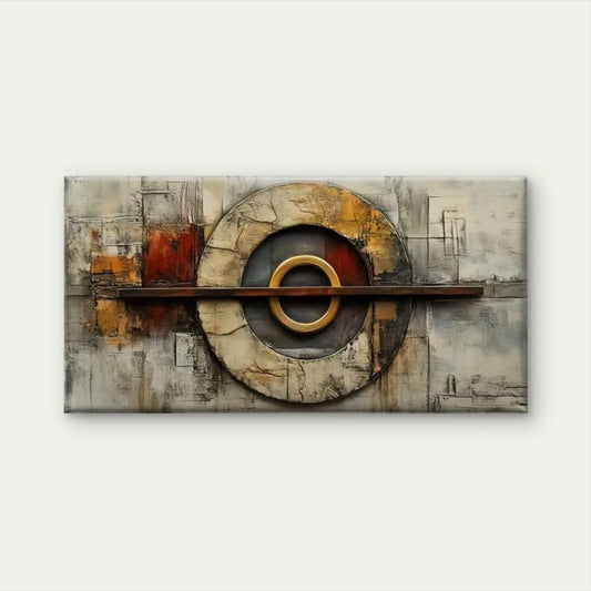 Abstract Concentric Circles Wall Art Canvas Office Home Room Framed 120x60cm