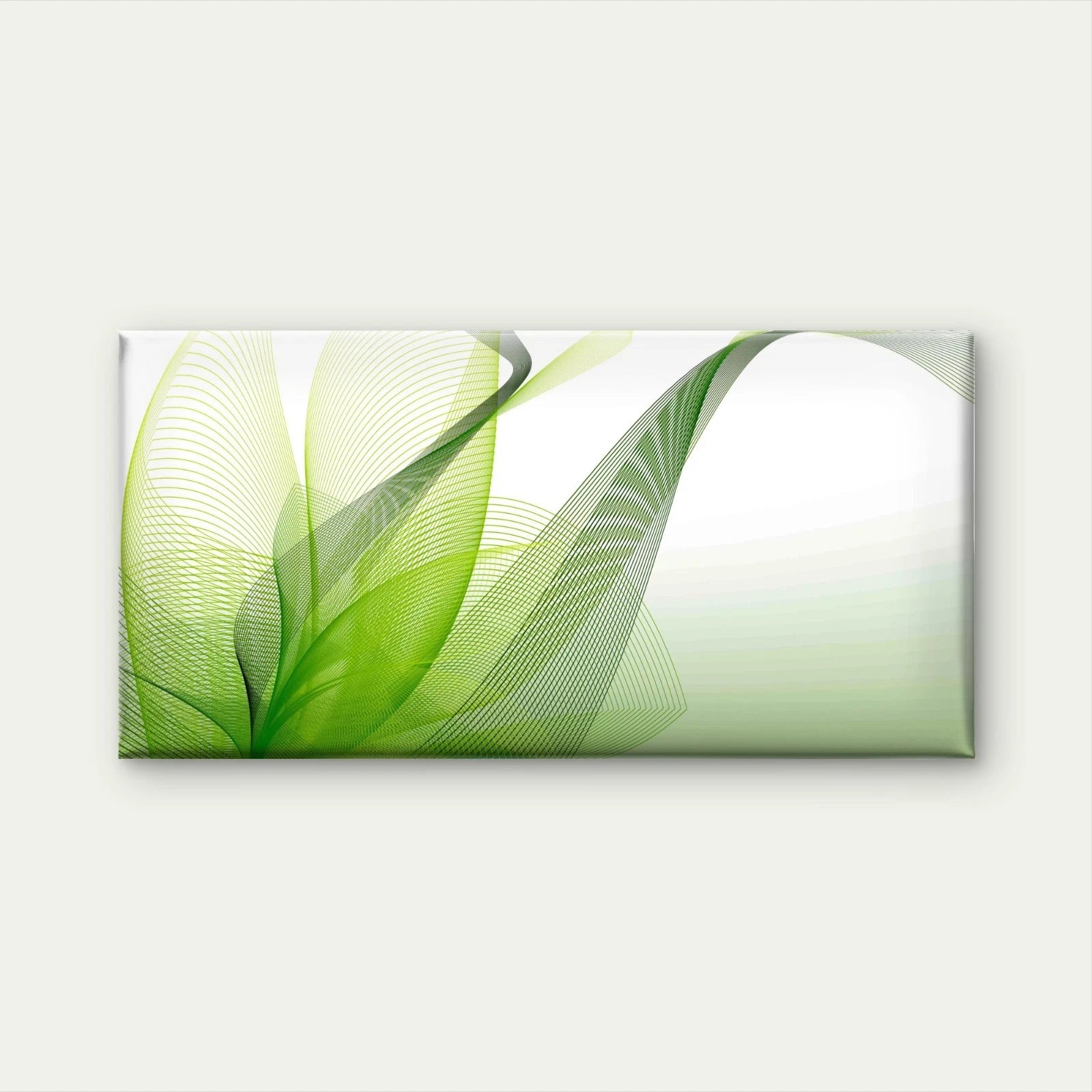 Green Background With Lines Wall Art Canvas Office Home Room Framed 120x60cm - Bella Home Decor
