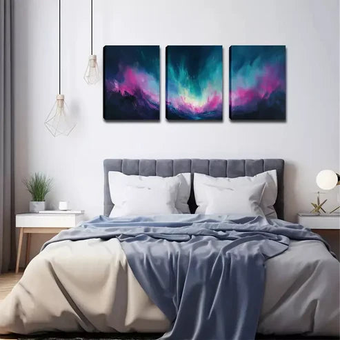 3pcs ,Color Of The Vast Sky Wall Art Canvas Unframed - High Quality Print 100% Australian Made Wall Canvas