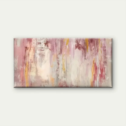 Pink Yellow Stripes Wall Art Canvas Office Home Room Framed 120x60cm