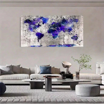 Vintage-Inspired Purple Wall Art Canvas Office Home Room Framed 120x60cm - Bella Home Decor