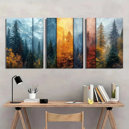 3pcs Vintage Washington State Nature Scene Metal Print Ready to Hang Art - Bella Home Decor