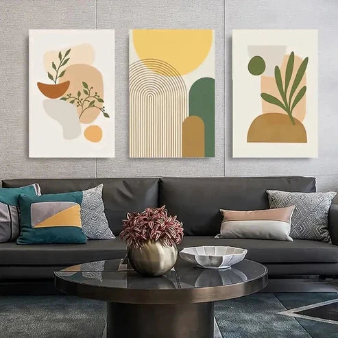 3pcs Modern Minimalist Fashion Decorative Wall Art Canvas Unframed - High Quality Print 100% Australian Made Wall Canvas