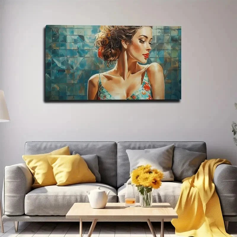 Stylishly Dressed Model Wall Art Canvas Office Home Room Framed 120x60cm