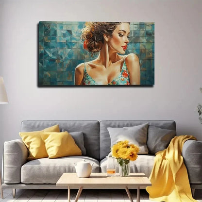 Stylishly Dressed Model Wall Art Canvas Office Home Room Framed 120x60cm