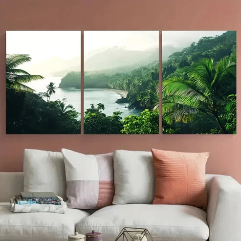 3pcs Corcovado National Park Travel Scenery  Wall Art Set Canvas Unframed - High Quality Print 100% Australian Made Wall Canvas - Bella Home Decor