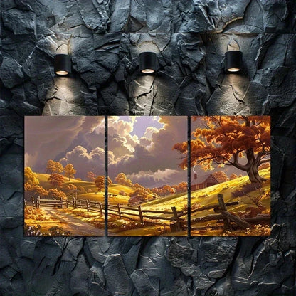 3pcs Thomas Hart Benton Countryside Metal Print Ready to Hang Art