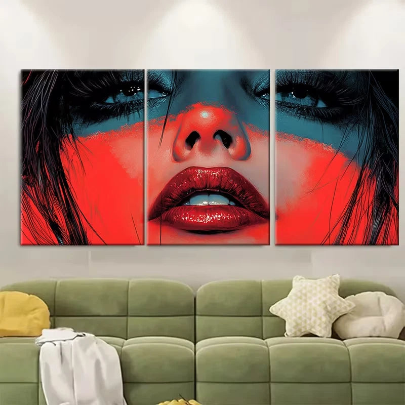 3pcs Graphic Fashion Illustration Metal Print Ready to Hang Art - Bella Home Decor