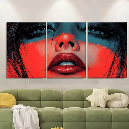 3pcs Graphic Fashion Illustration Metal Print Ready to Hang Art - Bella Home Decor