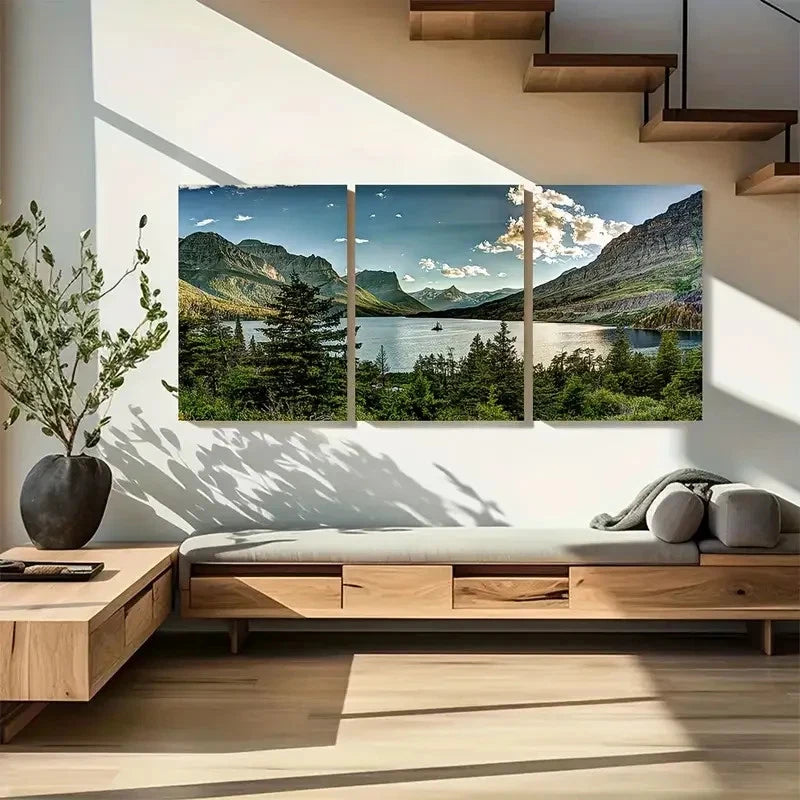 3pcs Montana Glacier National Park Landscape Metal Print Ready to Hang Art