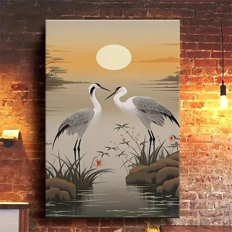Crane Serenade Metal Print Ready to Hang