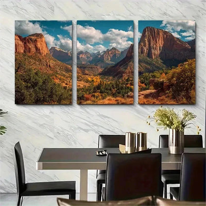 3pcs Utah Travel Decor Scenic Home Perfect Wall Art Set Canvas Framed 50x70cm - High Quality Print 100% Australian Made Wall Canvas Ready to Hang
