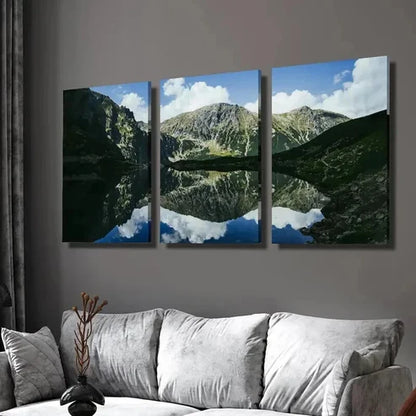 3pcs Lake Scenery of The Tatra Mountains Wall Art Set Canvas Unframed - High Quality Print 100% Australian Made Wall Canvas