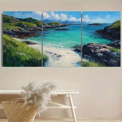 3pcs Sanna, Scotland Wall Art Set Canvas Unframed - High Quality Print 100% Australian Made Wall Canvas