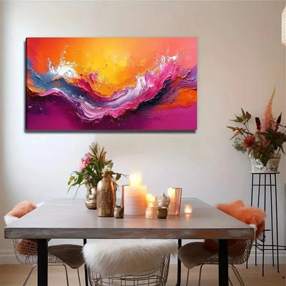 Abstract Painting Perfect Wall Art Canvas Office Home Room Framed 120x60cm
