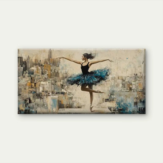 Ballerina Dancer Wall Art Canvas Office Home Room Framed 120x60cm