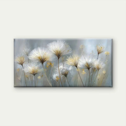 Dandelion Botanical Golden Wall Art Canvas Office Home Room Framed 120x60cm
