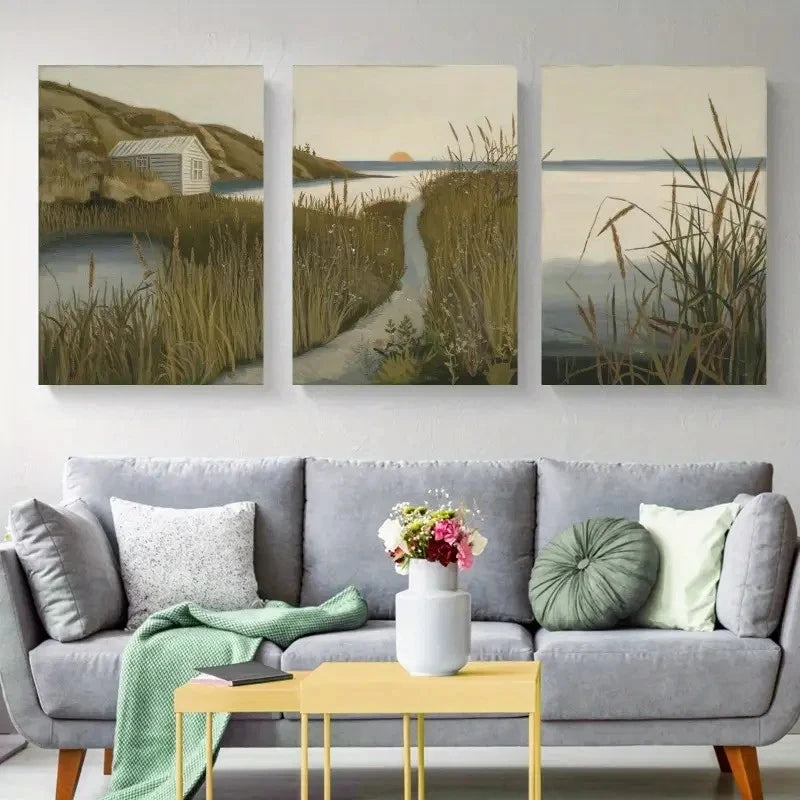 3pcs Wall Decor for Bedroom, Living Room Wall Art Set Canvas Framed 40x60cm - High Quality Print 100% Australian Made Wall Canvas Ready to Hang