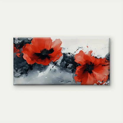 Red Poppy Nature Beauty Perfect Wall Art Canvas Office Home Room Framed 120x60cm
