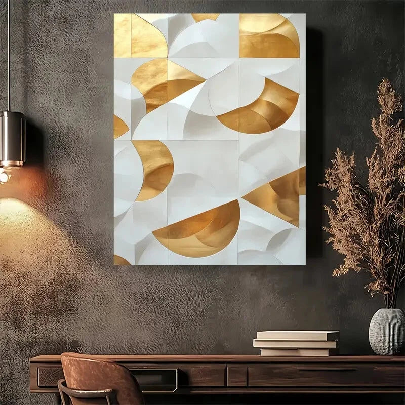 Beautiful Modern Abstract Elegant Painting 40x60cm Metal Print Ready to Hang - Bella Home Decor